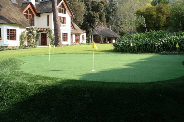 Flagstaff backyard putting green